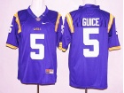 LSU Tigers #5 Derrius Guice Purple College Football Limited Jersey