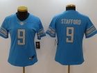 Detroit Lions #9 Matthew Stafford Blue Women Vapor Untouchable Limited Jersey