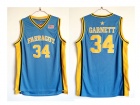 Farragut High School #34 Kevin Garnett Blue Stitched Basketball Jersey