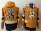 Nashville Predators #35 Pekka Rinne Yellow Pullover Football Hoodies