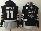 Los Angeles Kings #11 Anze Kopitar Black Pullover Football Hoodies