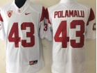 USC Trojans #43 Troy Polamalu White Football Jersey