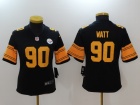 Womens Pittsburgh Steelers #90 T.J. Watt Black Color Rush Limited Jersey