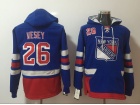 New York Rangers #26 Jimmy Vesey Blue Hockey Pullover Hoodies