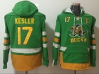 Anaheim Mighty Ducks #17 Ryan Kesler Green Hockey Pullover Hoodies