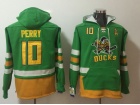 Anaheim Ducks #10 Corey Perry Green Hockey Pullover Hoodies