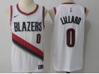 2017 Nike Portland Trail Blazers #0 Damian Lillard White Jersey