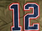 New England Patriots #12 Tom Brady Olive Salute To Service Limited Jersey