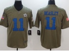 Dallas Cowboys #11 Cole Beasley Olive Salute To Service Limited Jersey