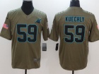 Carolina Panthers #59 Luke Kuechly Olive Salute To Service Limited Jersey