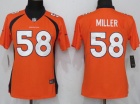 Denver Broncos #58 Von Miller Orange Women Vapor Untouchable Limited Football Jersey