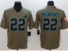 Carolina Panthers #22 Christian Mccaffrey Olive Salute To Service Limited Jersey