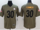 Pittsburgh Steelers #30 James Conner Olive Salute To Service Limited Jersey