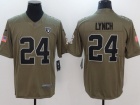 Oakland Raiders #24 Marshawn Lynch Olive Salute To Service Limited Jersey