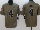 Oakland Raiders #4 Derek Carr Olive Salute To Service Limited Jersey