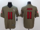 Atlanta Falcons #11 Julio Jones Olive Salute To Service Limited Jersey