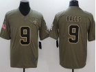 New Orleans Saints #9 Drew Brees Olive Salute To Service Limited Jersey