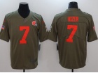 Cleveland Browns #7 DeShone Kizer Olive Salute To Service Limited Jersey