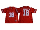 Ohio State Buckeyes #16 J.T. Barrett IV Red College Football Limited Jerseys