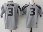 Seattle Seahawks #3 Russell Wilson Gridiron Gray II Limited Jersey