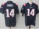 New England Patriots #14 Brandin Cooks Blue Color Rush Limited Jersey