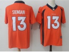 Denver Broncos #13 Trevor Siemian Orange Vapor Untouchable Limited Football Jersey