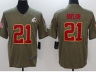 Washington Redskins #21 Sean Talor Olive Salute To Service Limited Jersey