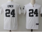 Oakland Raiders #24 Marshawn Lynch White Youth Vapor Untouchable Limited Jersey