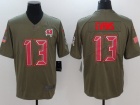 Tampa Bay Buccaneers #13 Mike Evans Olive Salute To Service Limited Jersey