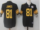 Pittsburgh Steelers #81 Jesse James Black Color Rush Limited Jersey