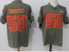 Kansas City Chiefs #50 Justin Houston Olive Salute To Service Limited Jersey