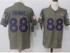 Denver Broncos #88 Demaryius Thomas Olive Salute To Service Limited Jersey