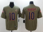 Chicago Bears #10 Mitch Trubisky Olive Salute To Service Limited Jersey