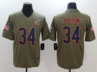 Chicago Bears #34 Walter Payton Olive Salute To Service Limited Jersey