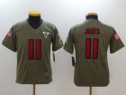 Youth Atlanta Falcons #11 Julio Jones Olive Salute To Service Limited Jersey