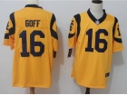 St.Louis Rams #16 Jared Goff Yellow Color Rush Limited Jersey