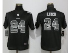 Oakland Raiders #24 Marshawn Lynch Pro Line Black Fashion Strobe Nike Limited Jersey