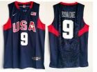 Dream Team #9 Dwyane Wade Navy Blue 2008 USA Olympic Stitched Basketball Jerseys