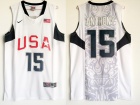 Dream Team #15 Carmelo Anthony White 2008 USA Olympic Stitched Basketball Jerseys