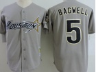 Houston Astros #5 Jeff Bagwel Grey Throwback Jersey