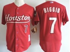 Houston Astros #7 Craig Biggio Red Throwback Jersey