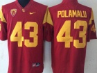 USC Trojans #43 Troy Polamalu Red Football Jersey