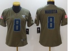 Women Tennessee Titans #8 Marcus Mariota Olive Salute To Service Limited Jersey