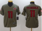 Youth Arizona Cardinals #11 Larry Fitzgerald Olive Salute To Service Limited Jersey