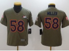 Youth Denver Broncos #58 Von Miller Olive Salute To Service Limited Jersey