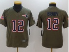 Youth New England Patriots #12 Tom Olive Salute To Service Limited Jersey