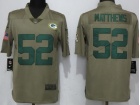 Green Bay Packers #52 Clay Matthews Olive Salute To Service Limited Jersey