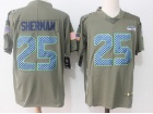 Seattle Seahawks #25 Richard Sherman Olive Salute To Service Limited Jersey