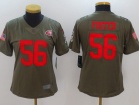 Women San Francisco 49ers #56 Reuben Foster Olive Salute To Service Limited Jersey