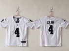 Oakland Raiders #4 Derek Carr White Youth Vapor Untouchable Limited Jersey